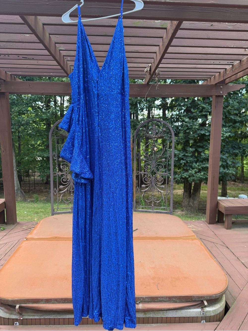 Fashion Nova Electric Blue Malissa Sequin Maxi Dress- Size 3X NWT